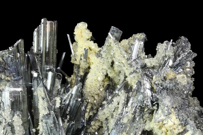 Metallic Stibnite Crystal Cluster - China #93682